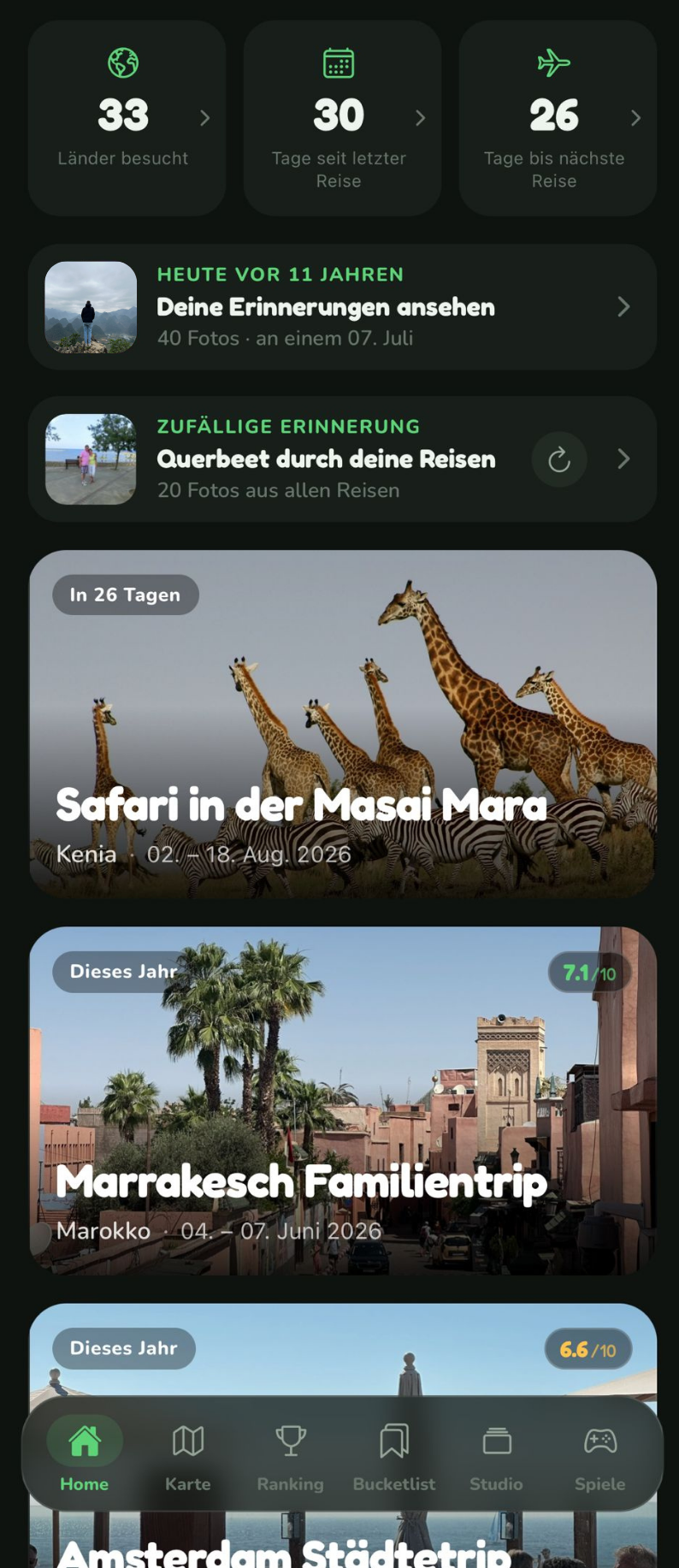palmbook Reiserinnerungen Screenshot 1